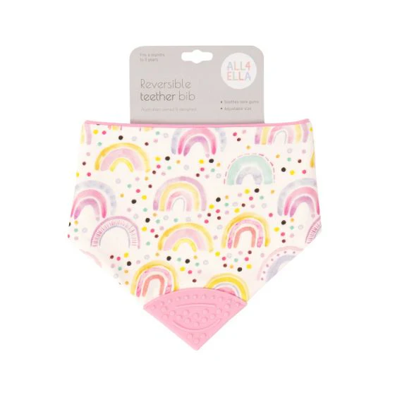 All4Ella Bandana Bib With Silicone - Image 3
