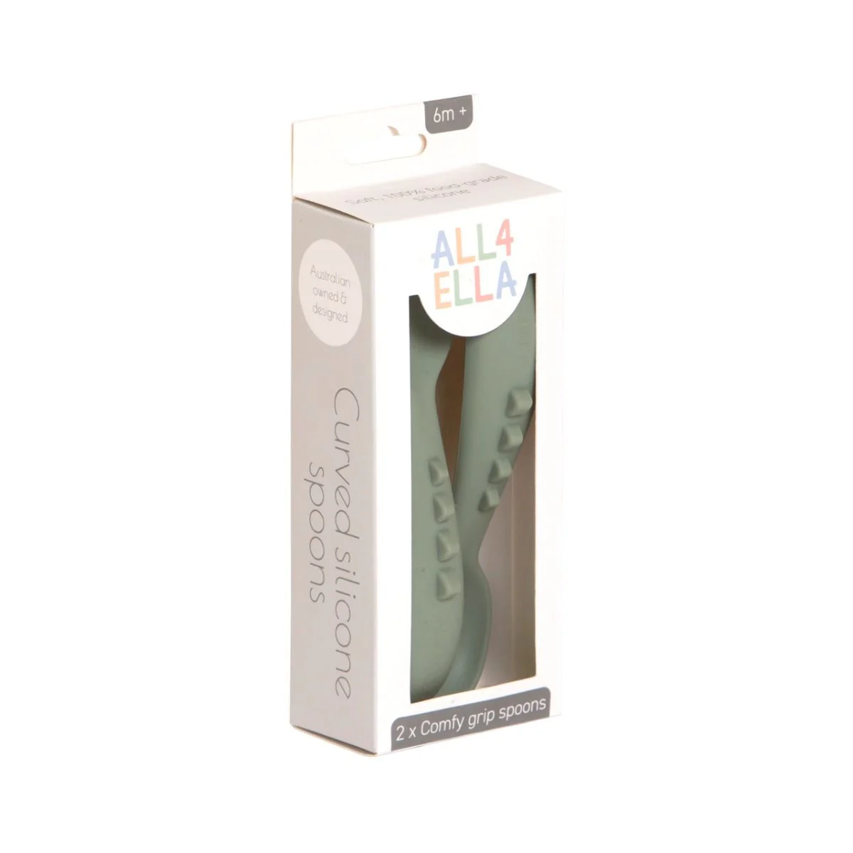 All4Ella Comfy grip silicone spoons 2pk - Image 6