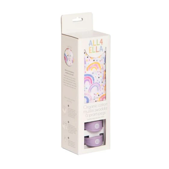 All4Ella Muslin & 2 Pram Pegs Box Set