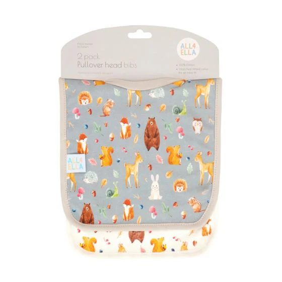 All4Ella Pullover Head Bib 2 Pack