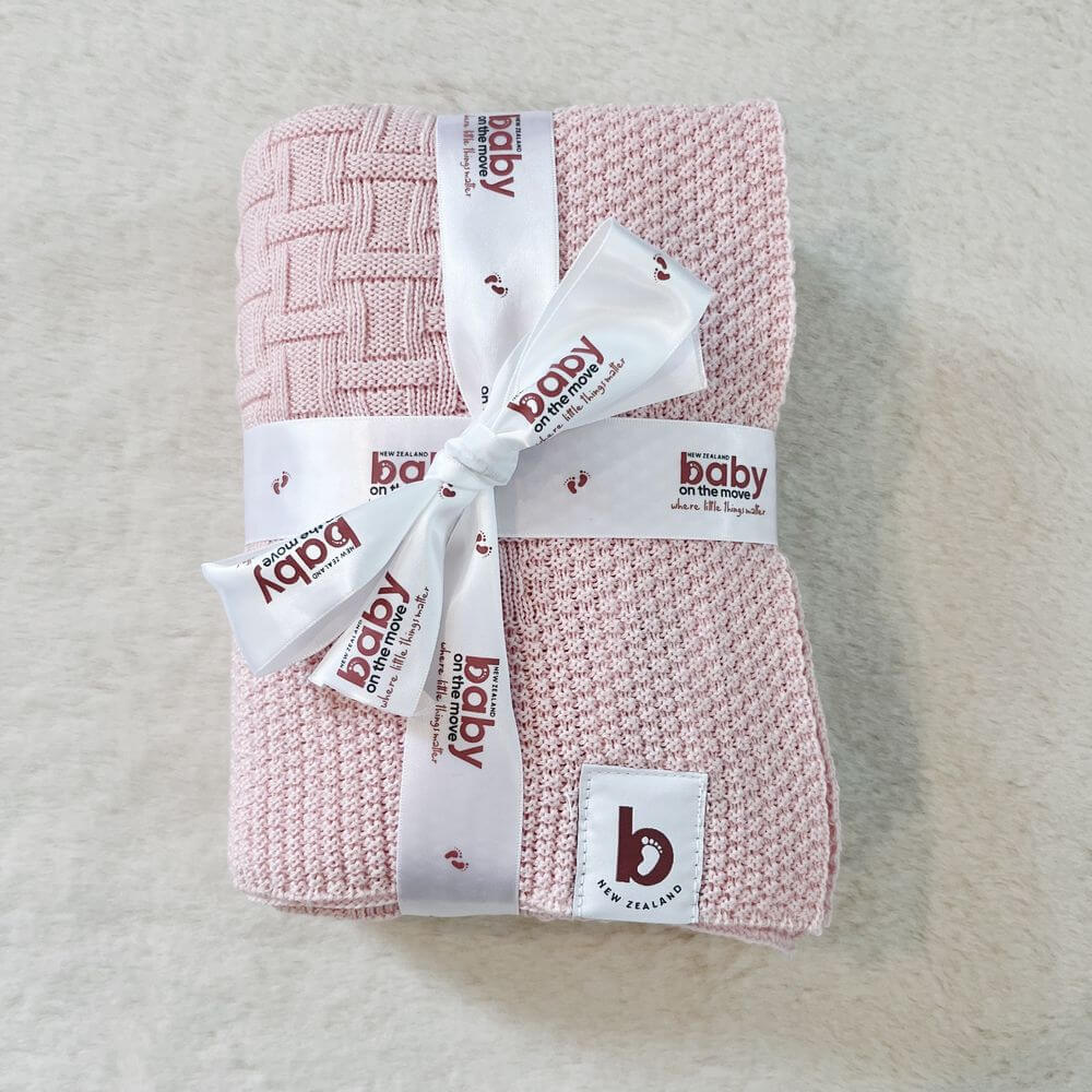 Baby On The Move Basketweave Merino Bassinet Blanket 90 x 90 cm - Image 10