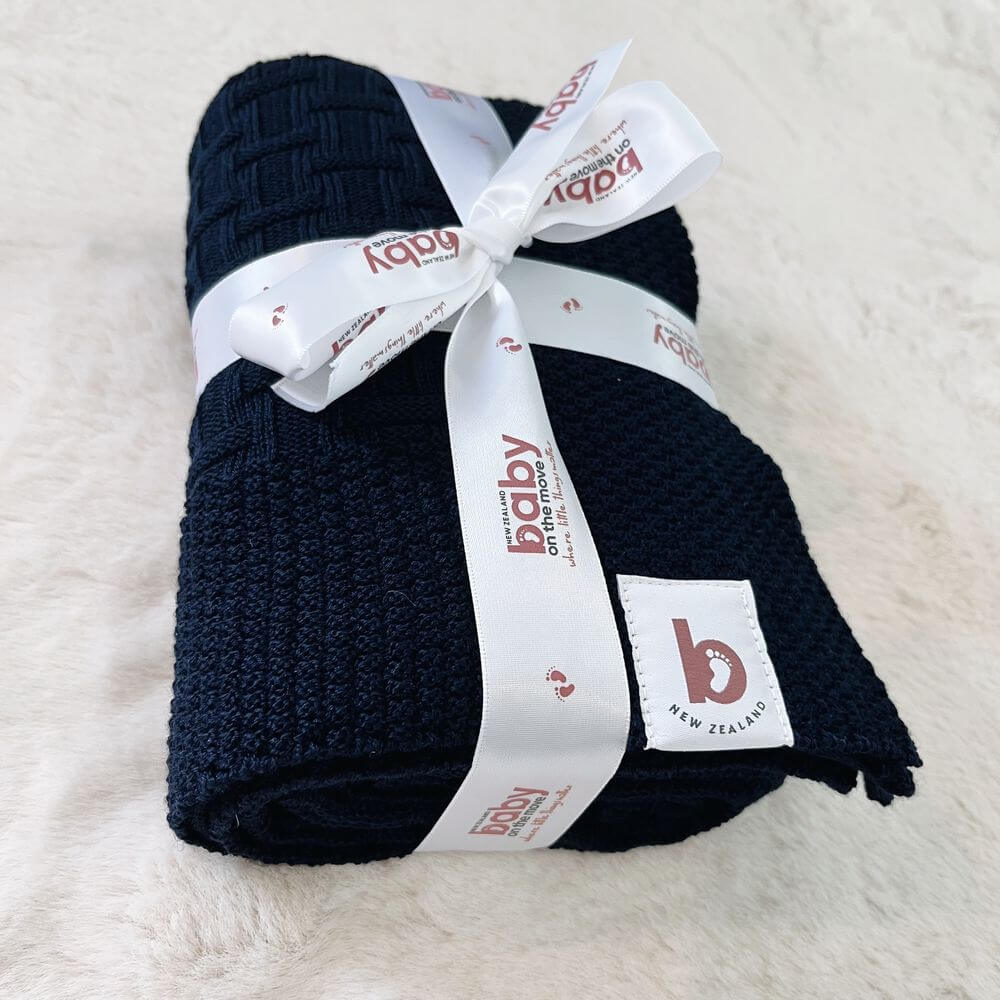 Baby On The Move Basketweave Merino Bassinet Blanket 90 x 90 cm - Image 11