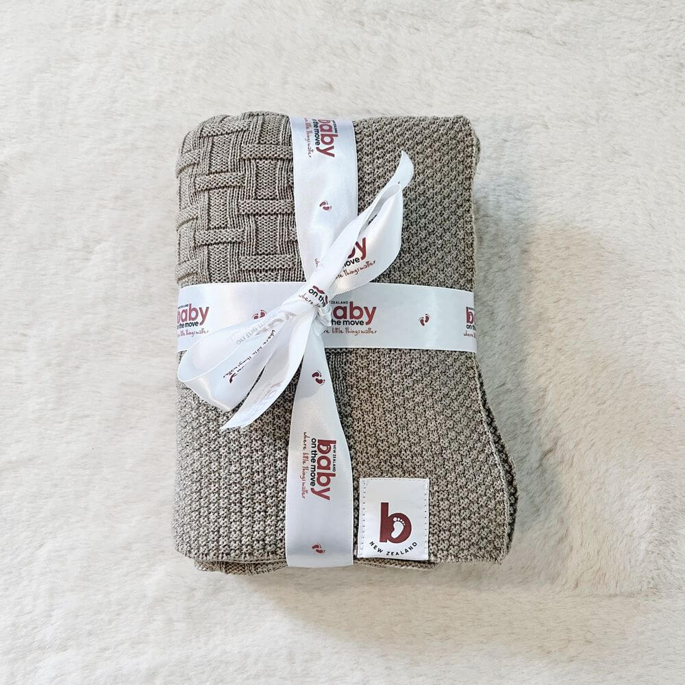 Baby On The Move Basketweave Merino Bassinet Blanket 90 x 90 cm - Image 12
