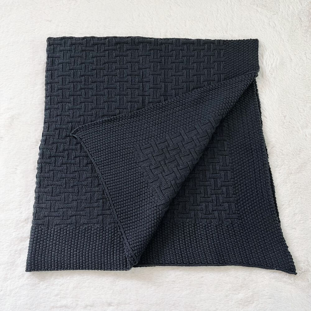 Baby On The Move Basketweave Merino Bassinet Blanket 90 x 90 cm - Image 3