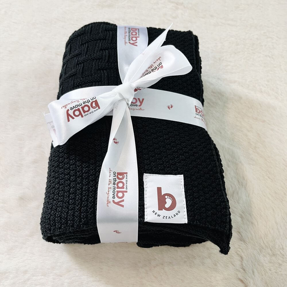 Baby On The Move Basketweave Merino Bassinet Blanket 90 x 90 cm - Image 9