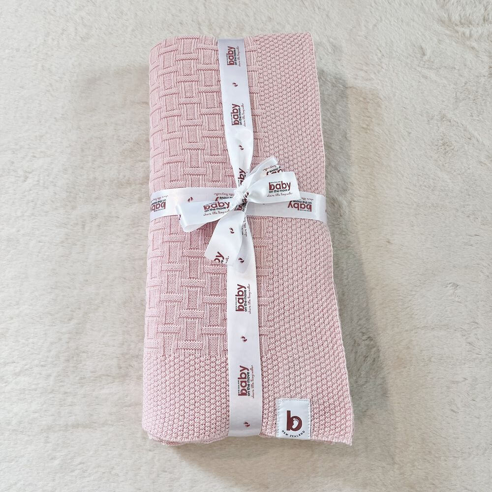 Baby On The Move Basketweave Merino Throw Blanket 130x180 cm - Image 10