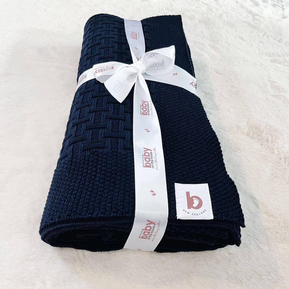 Baby On The Move Basketweave Merino Throw Blanket 130x180 cm - Image 11