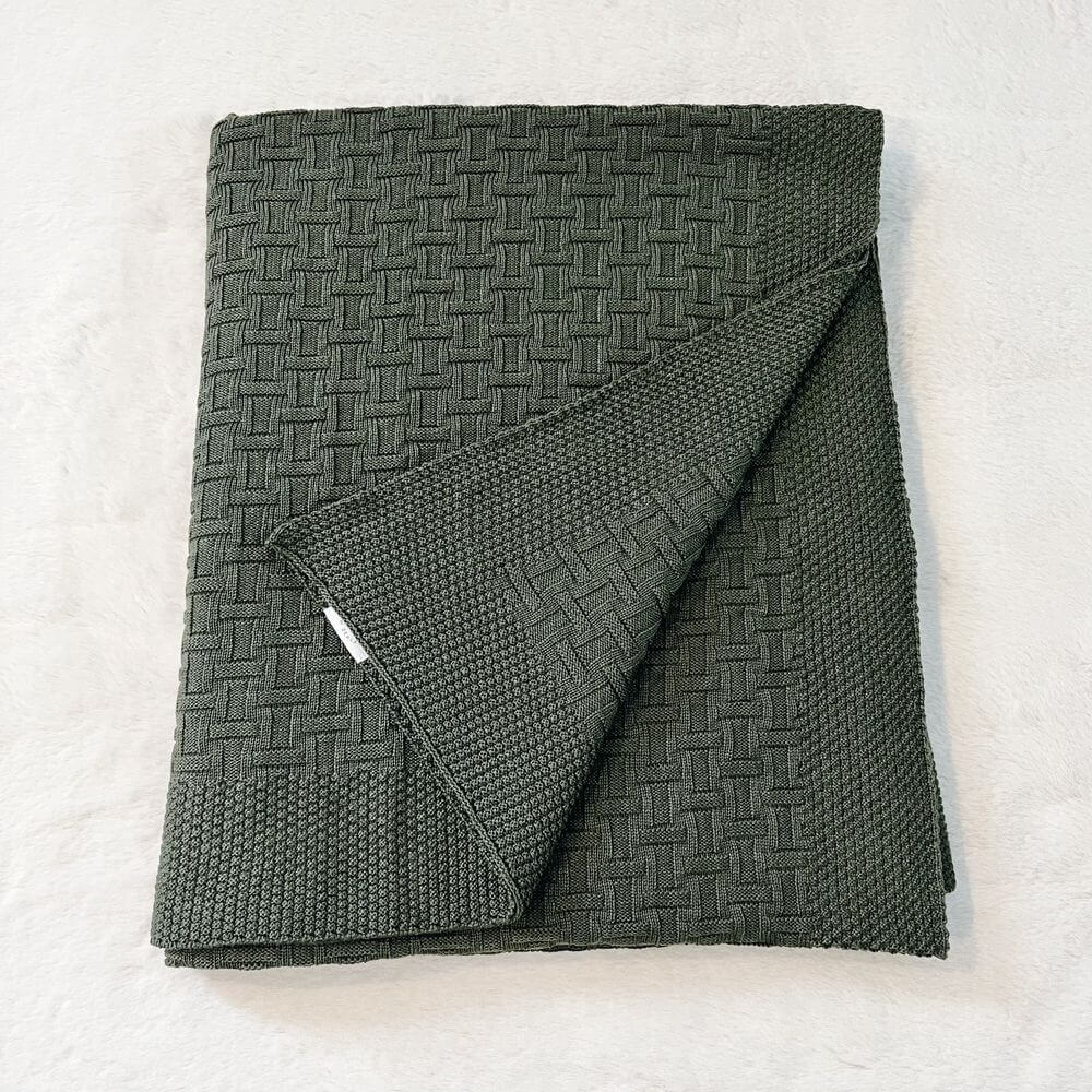 Baby On The Move Basketweave Merino Throw Blanket 130x180 cm - Image 4