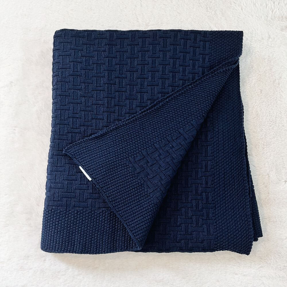 Baby On The Move Basketweave Merino Throw Blanket 130x180 cm - Image 6