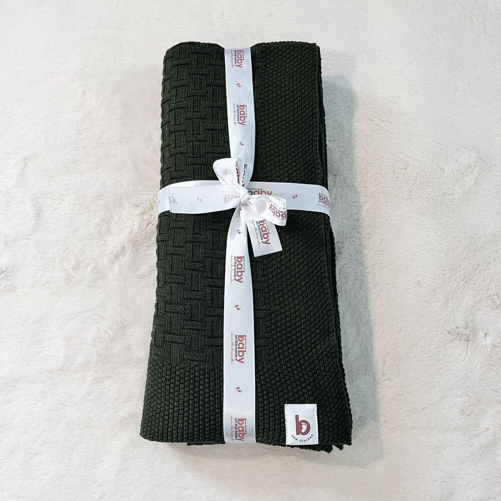Baby On The Move Basketweave Merino Throw Blanket 130x180 cm - Image 9