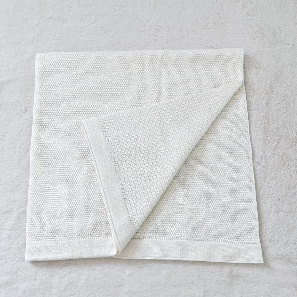 Baby On The Move Moss Stitch Merino Bassinet Blanket 90 x 90 cm - Image 7