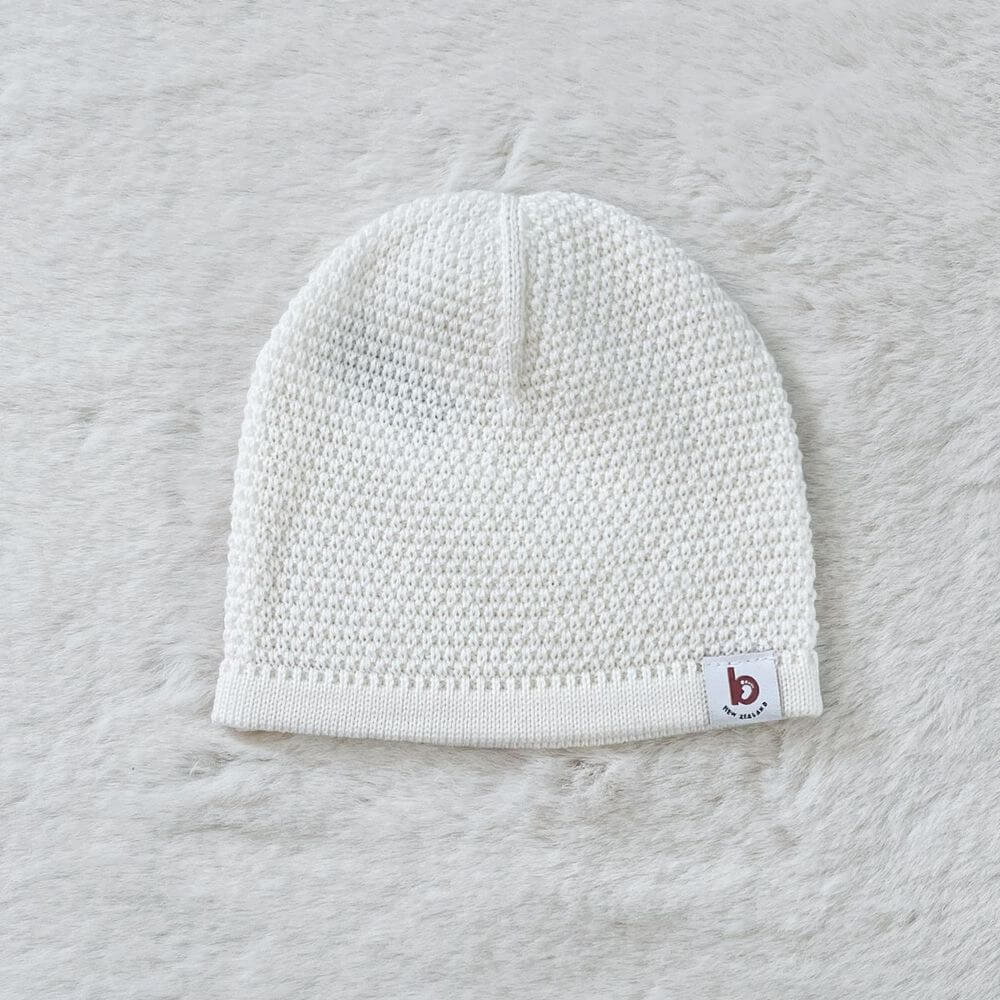 Baby On The Move Moss Stitch Merino Beanie - Image 5