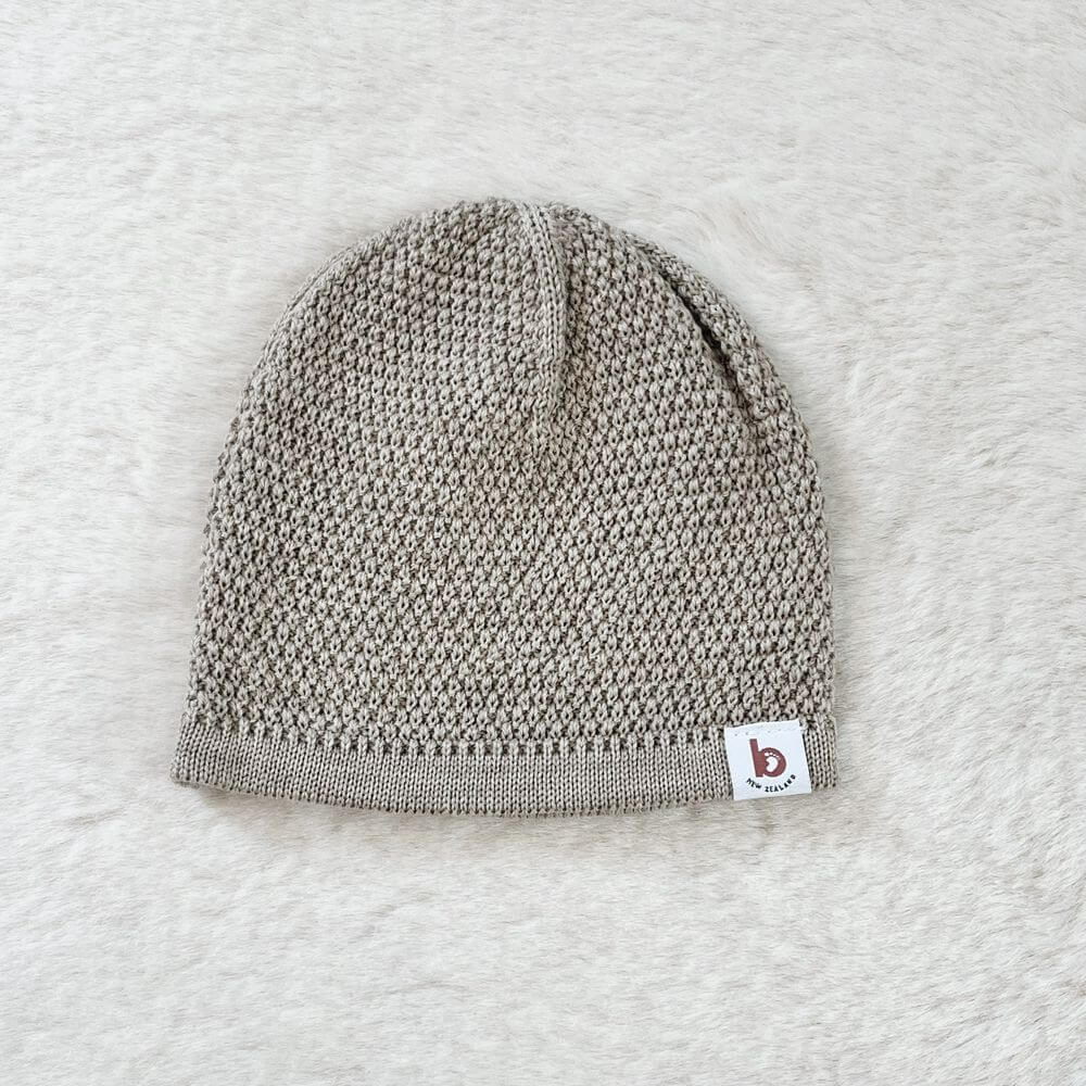 Baby On The Move Moss Stitch Merino Beanie - Image 7