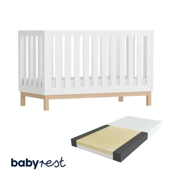 Babyrest Bailey Cot (1400×700) + DuoCore Mattress Bundle
