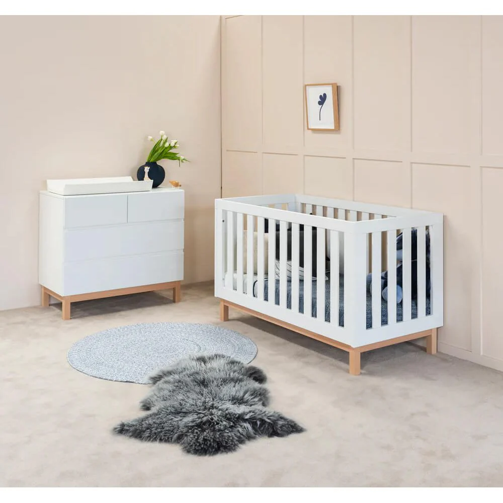 Babyrest Bailey Cot (1400x700) White - Image 5