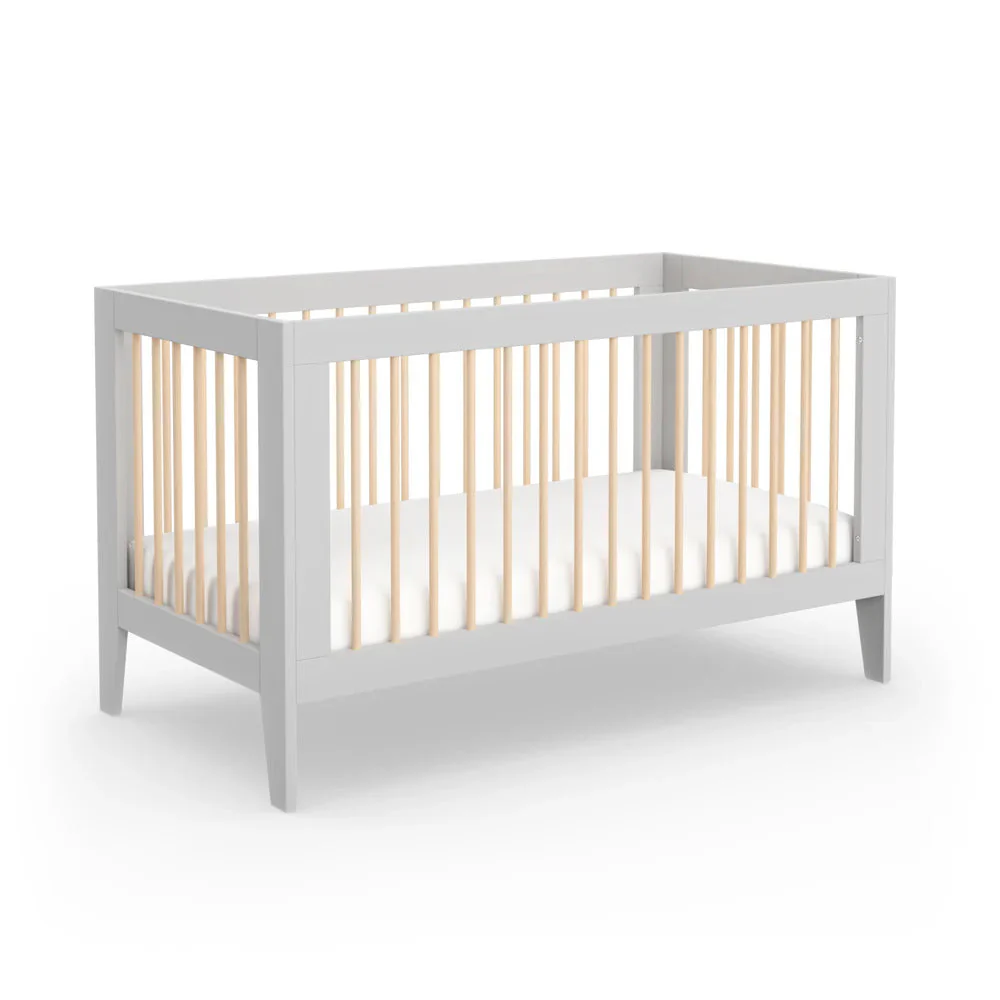 Babyrest Hague Cot Grey/Natural