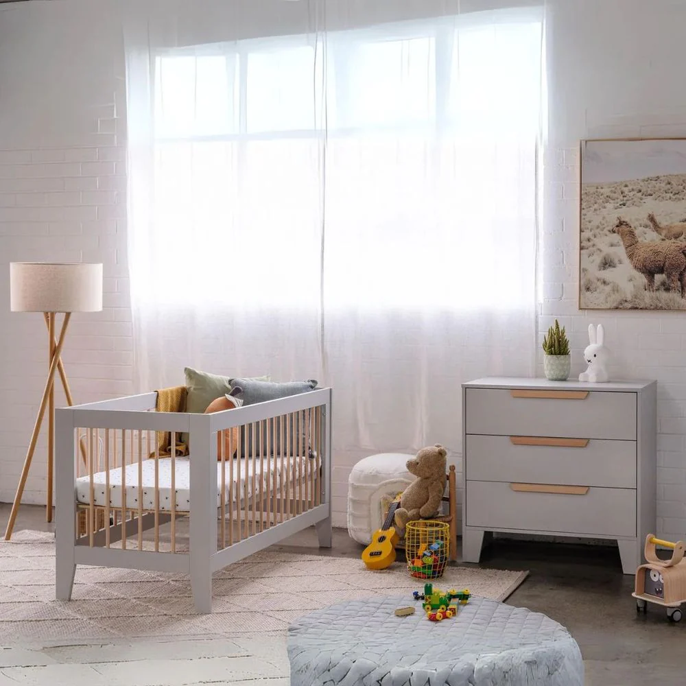 Babyrest Hague Cot Grey/Natural - Image 4