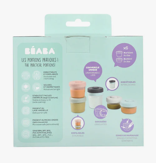 Beaba Clip Portions Food Storage Starter Set 90ml/150ml - Image 2