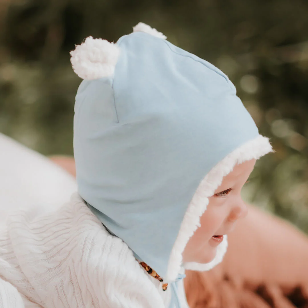 Bedhead Fleecy Baby Beanie - Baby Blue Marle - Image 2