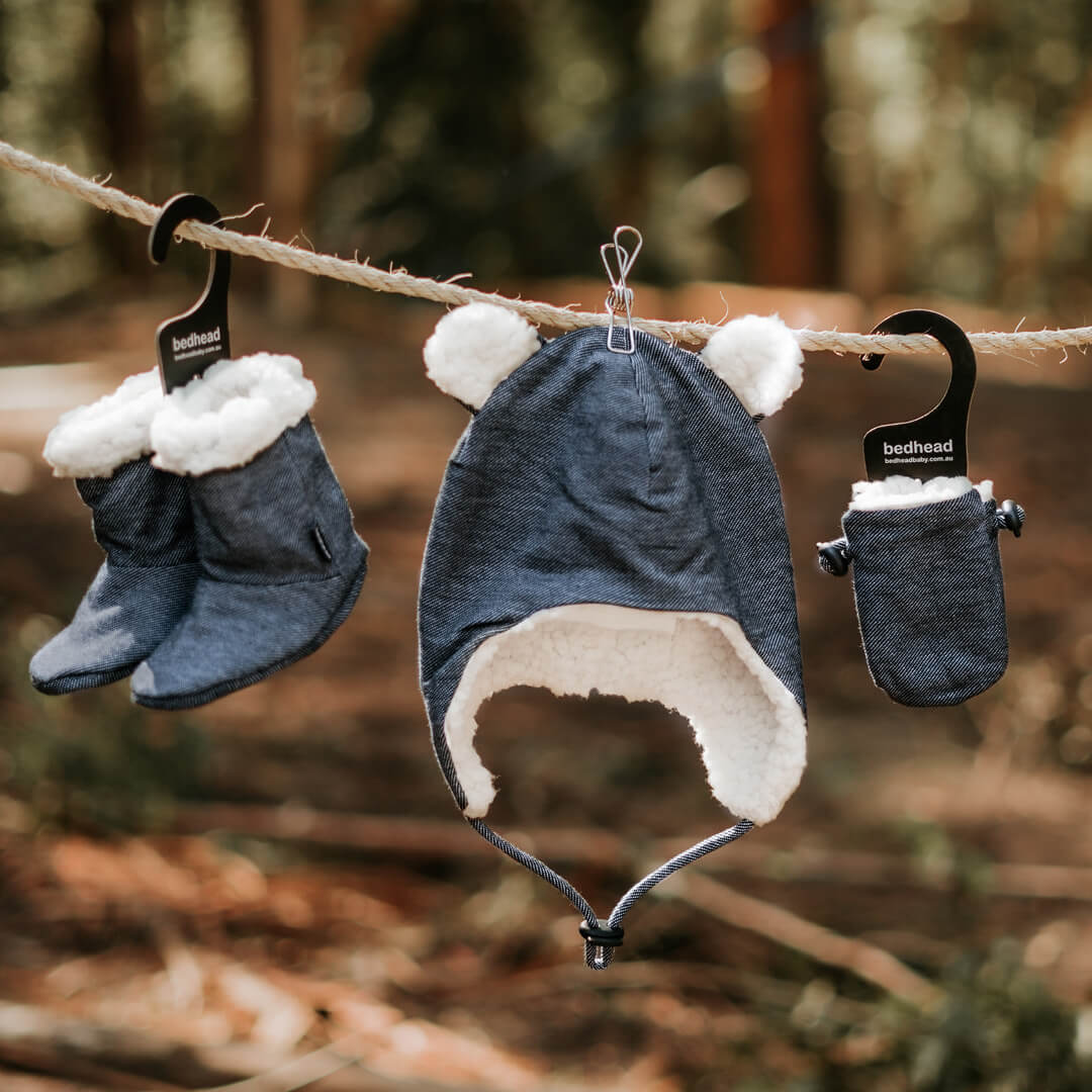 Bedhead Fleecy Baby Beanie - Denim - Image 3
