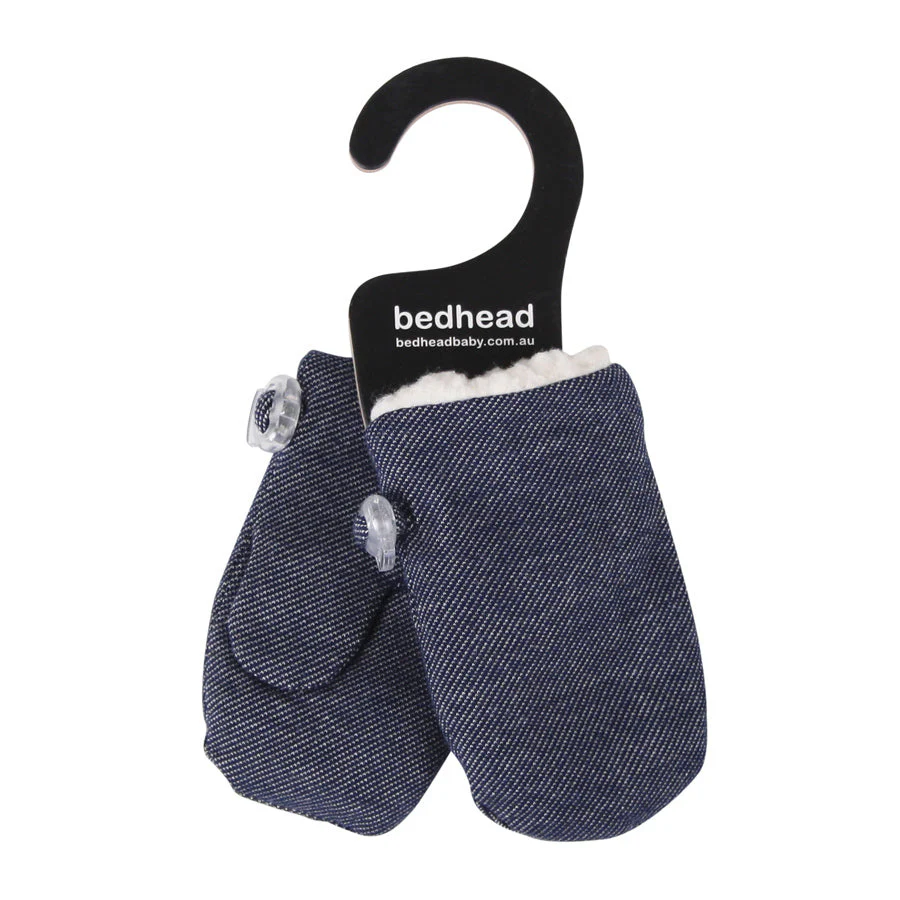 Bedhead Fleecy Baby Mitten - Denim - Image 5
