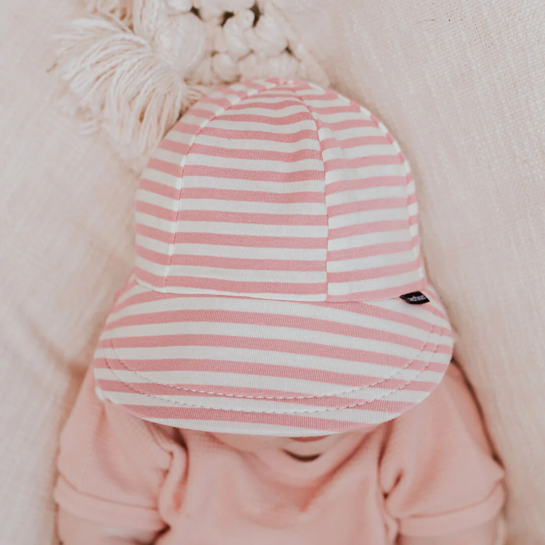 Bedhead Legionnaire Flap Sun Hat - Pink Stripe - Image 2