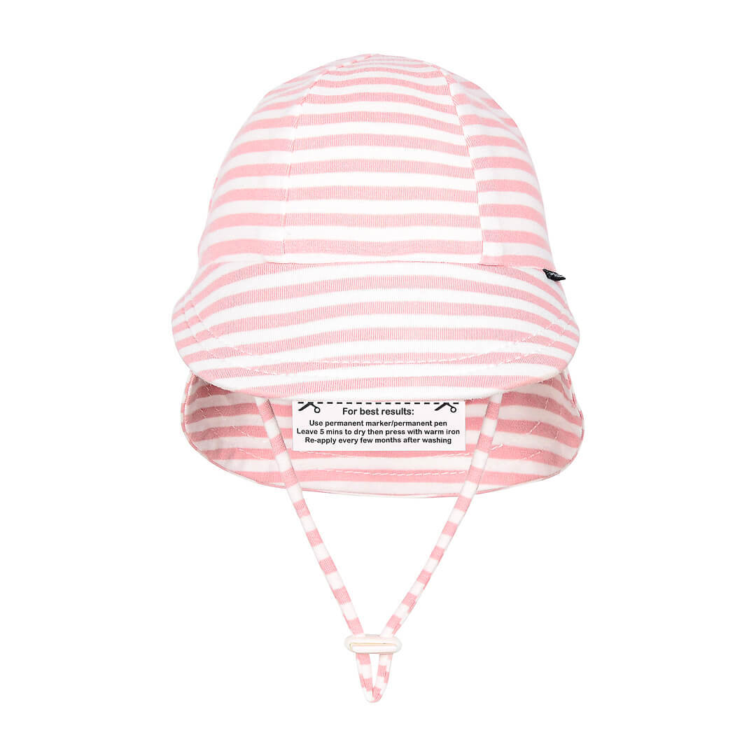 Bedhead Legionnaire Flap Sun Hat - Pink Stripe - Image 3