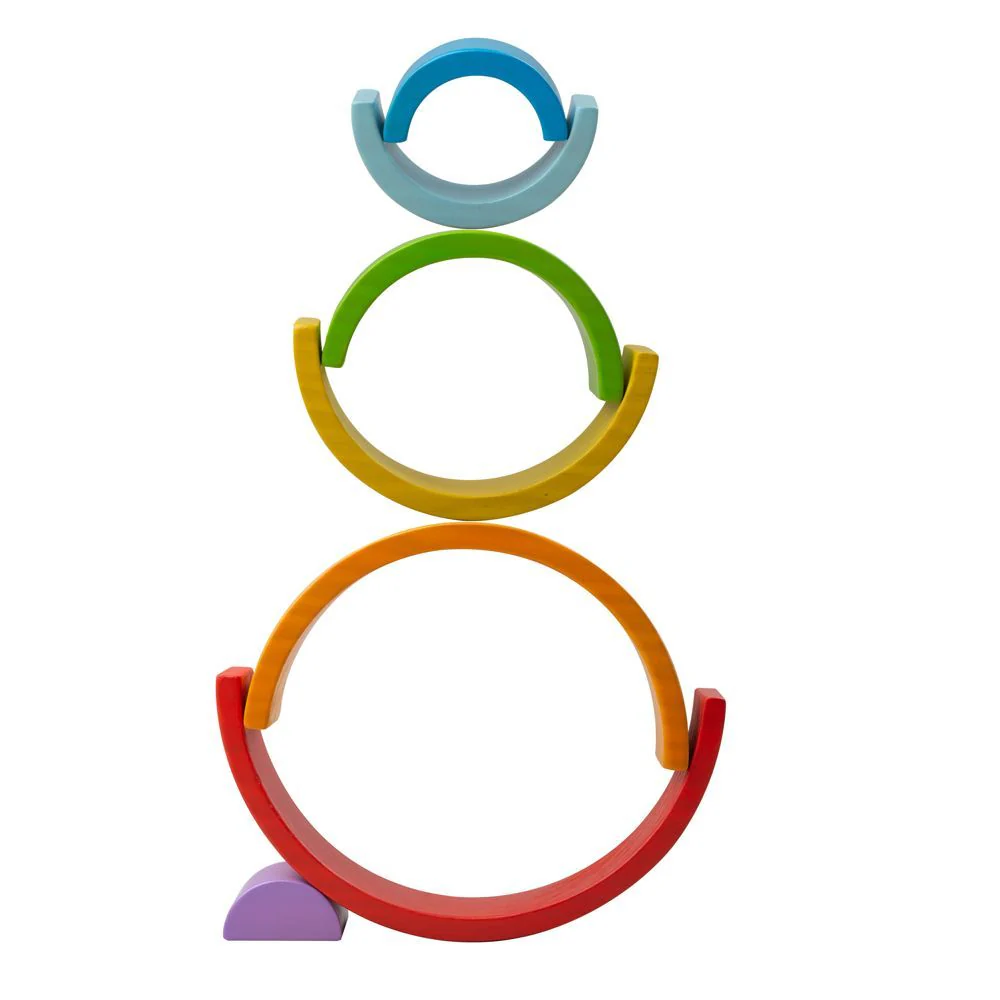 Big Jigs Wooden Stacking Rainbow - Small - Clearance - Image 2