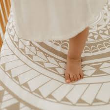 BO & KO Baby Fitted Cot Sheet | Pacific Island Mocha - Image 4