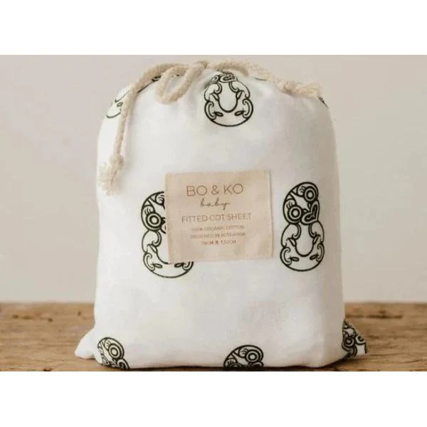 BO & KO Baby Tiki Fitted Cot Sheet