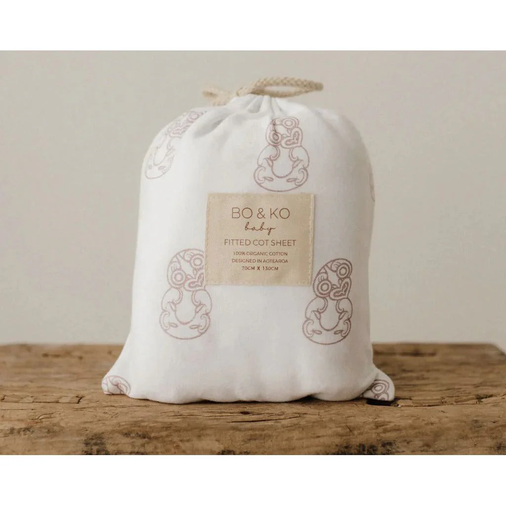 BO & KO Baby Tiki Fitted Cot Sheet - Image 3