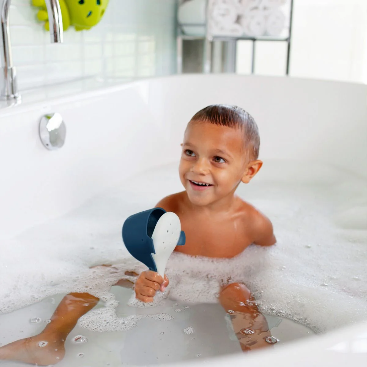 Boon Chomp Hungry Whale Bath Toy - Navy - Image 5