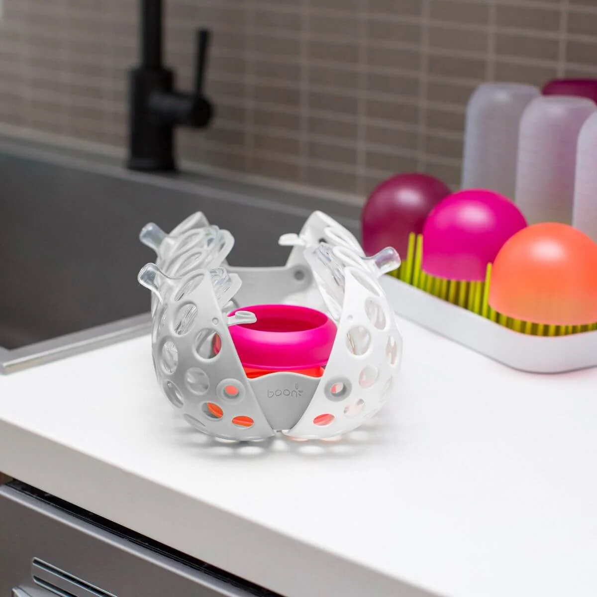Boon Clutch Dishwasher Basket - Grey/White - Image 4