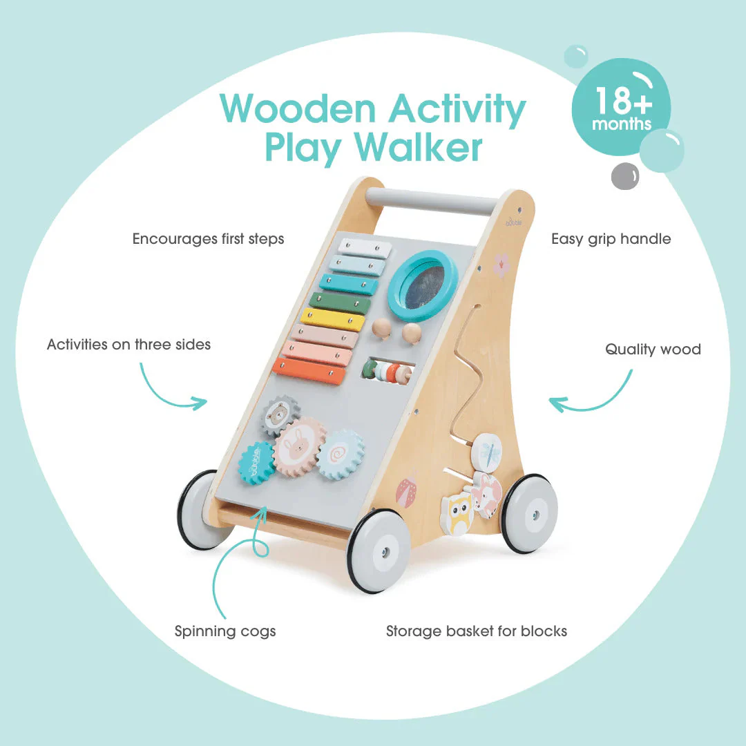 Bubble Wooden Activity Play Walker - Image 6