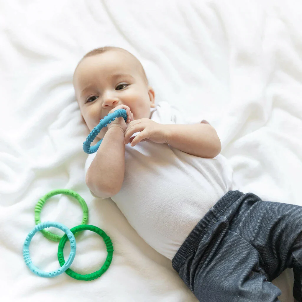 Bumkins Silicone Teething Rings 4pk - Image 3