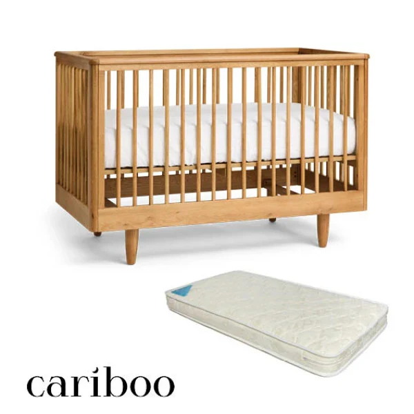 Cariboo George Cot + Baby First Deluxe Mattress Bundle
