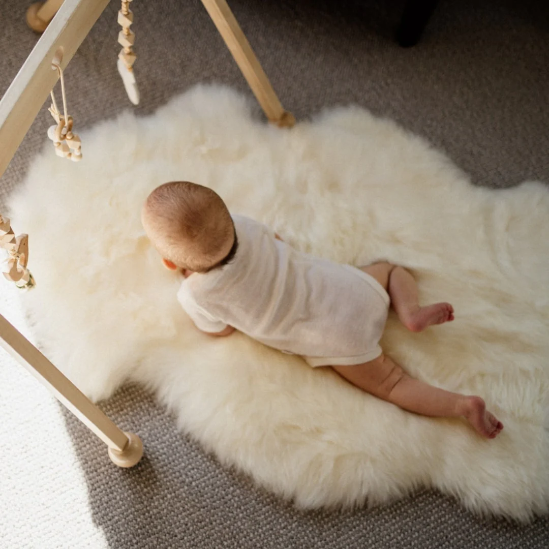 Classic New Zealand Play Sheepskin Baby Rug - Image 4