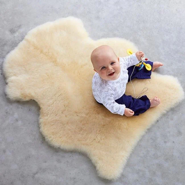 Classic New Zealand Play Sheepskin Baby Rug - Image 5