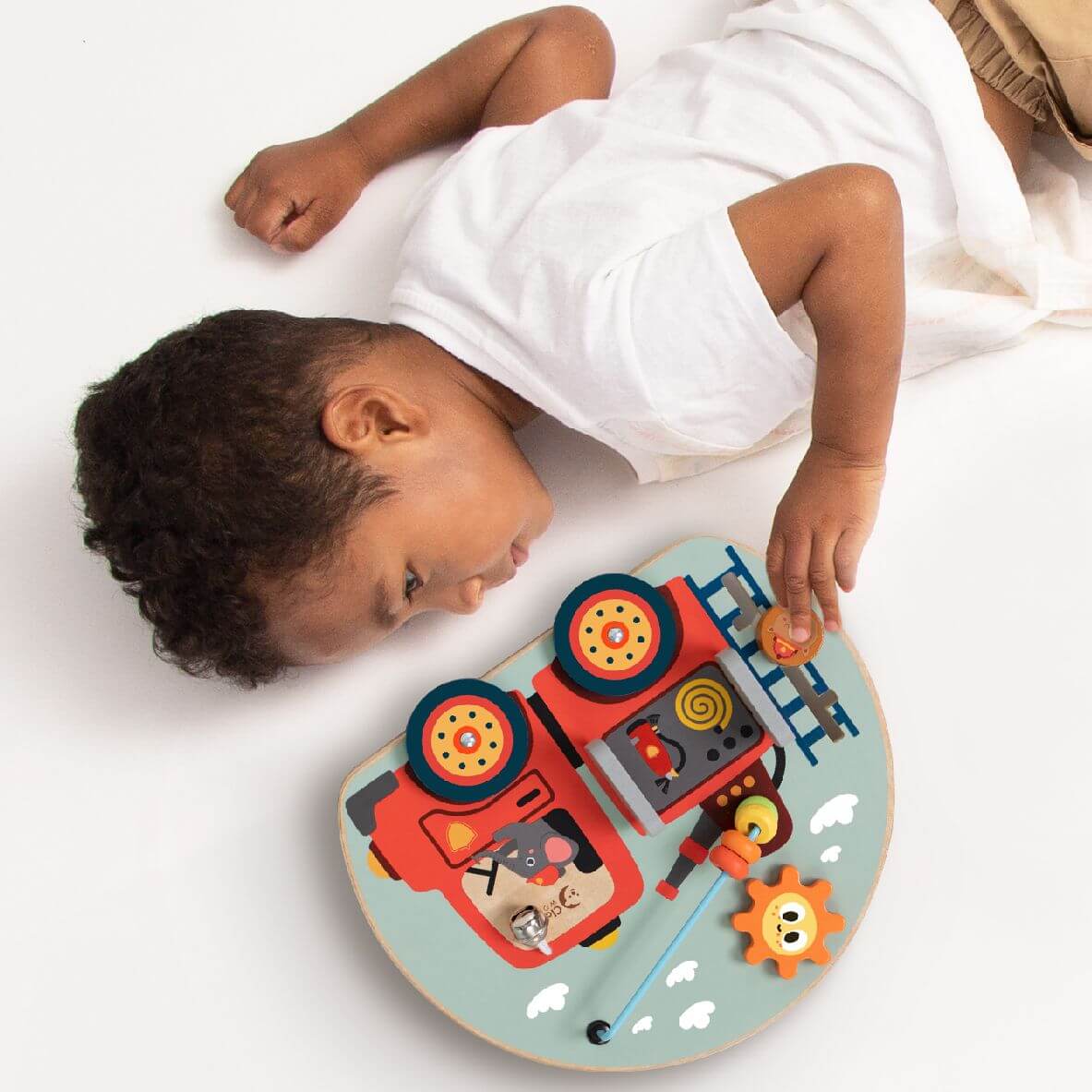 Classic World Kids Wooden Firetruck Activity Board - Image 3