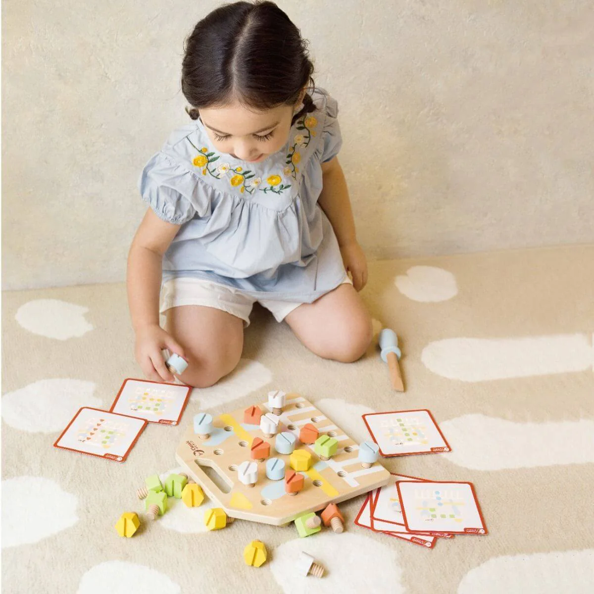 Classic World Kids Wooden Screw Board - Image 5
