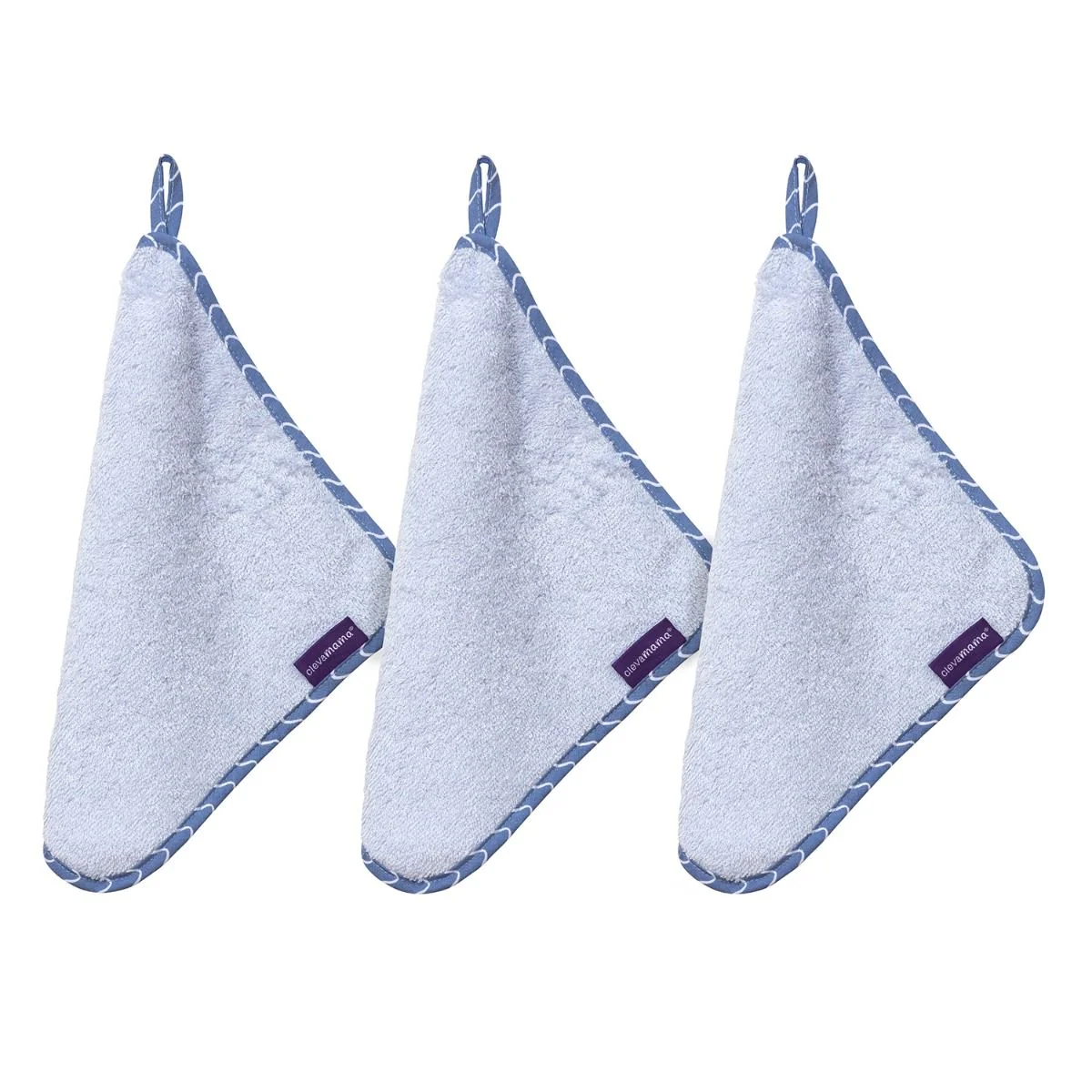 ClevaMama Bamboo Baby Washcloth 3pk - Image 6