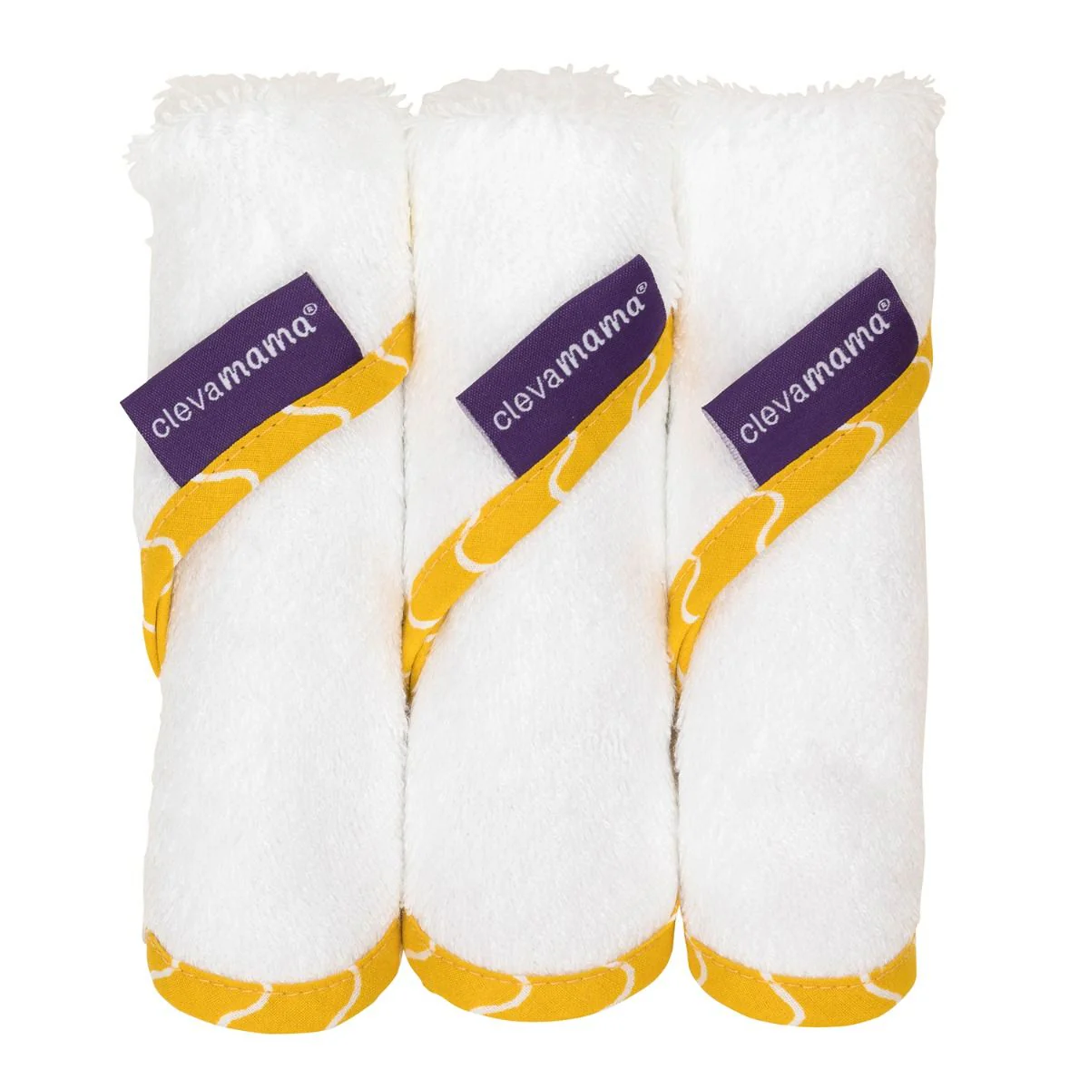 ClevaMama Bamboo Baby Washcloth 3pk - Image 8