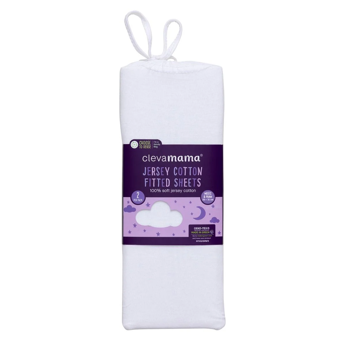 ClevaMama Jersey Cotton Fitted Sheets - Image 3
