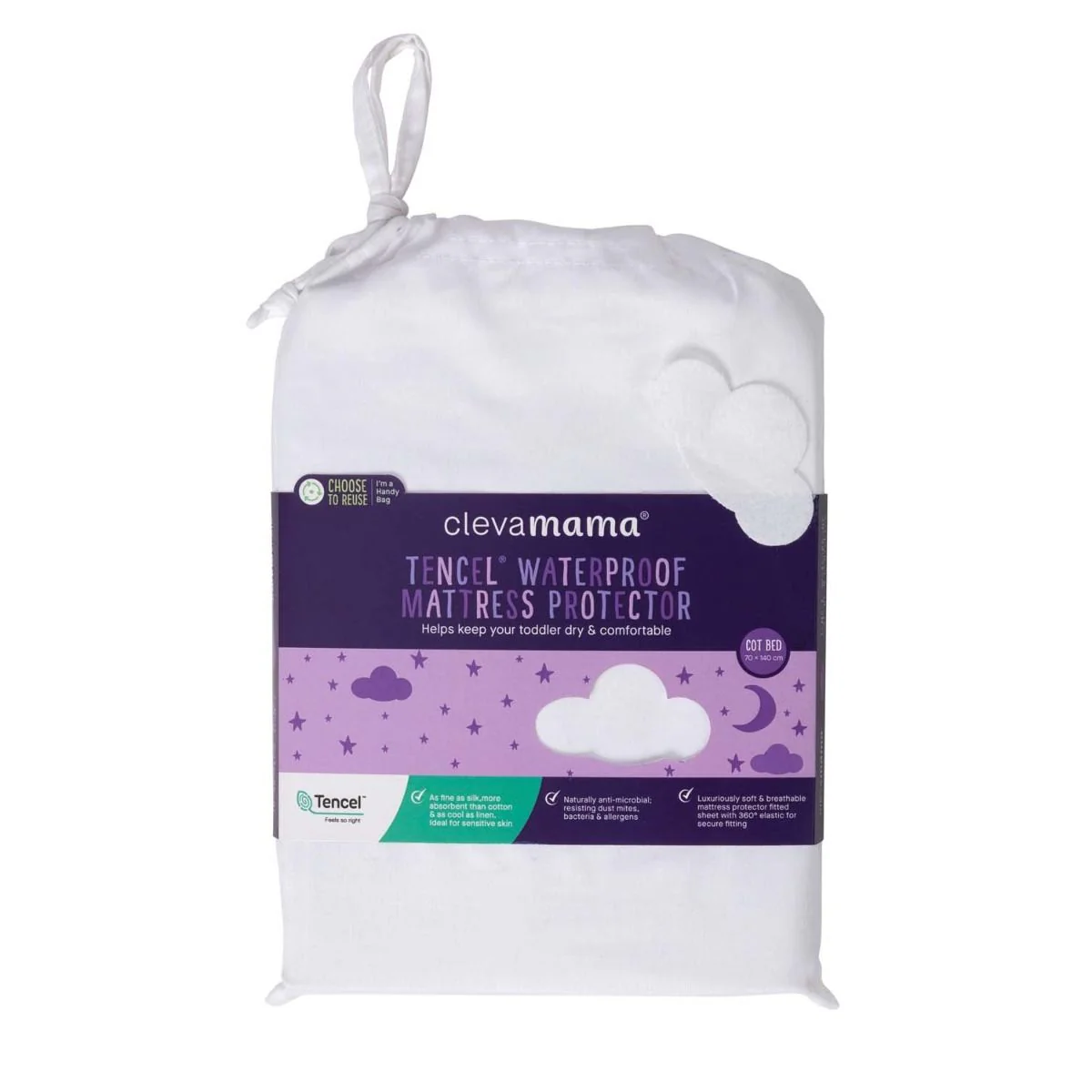 ClevaMama Tencel Waterproof Mattress Protector - Image 5