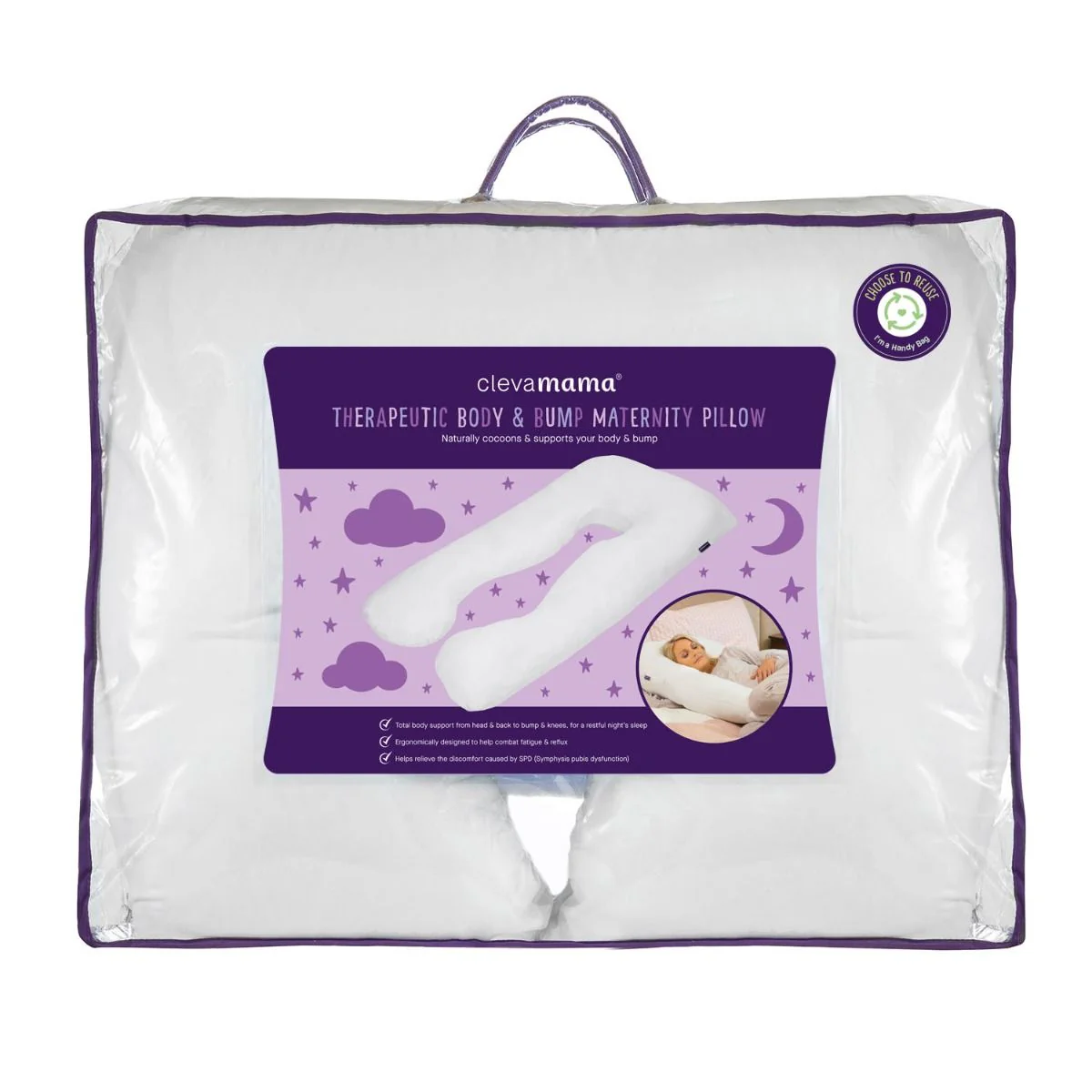 ClevaMama Therapeutic Body & Bump Maternity Pillow - Image 6