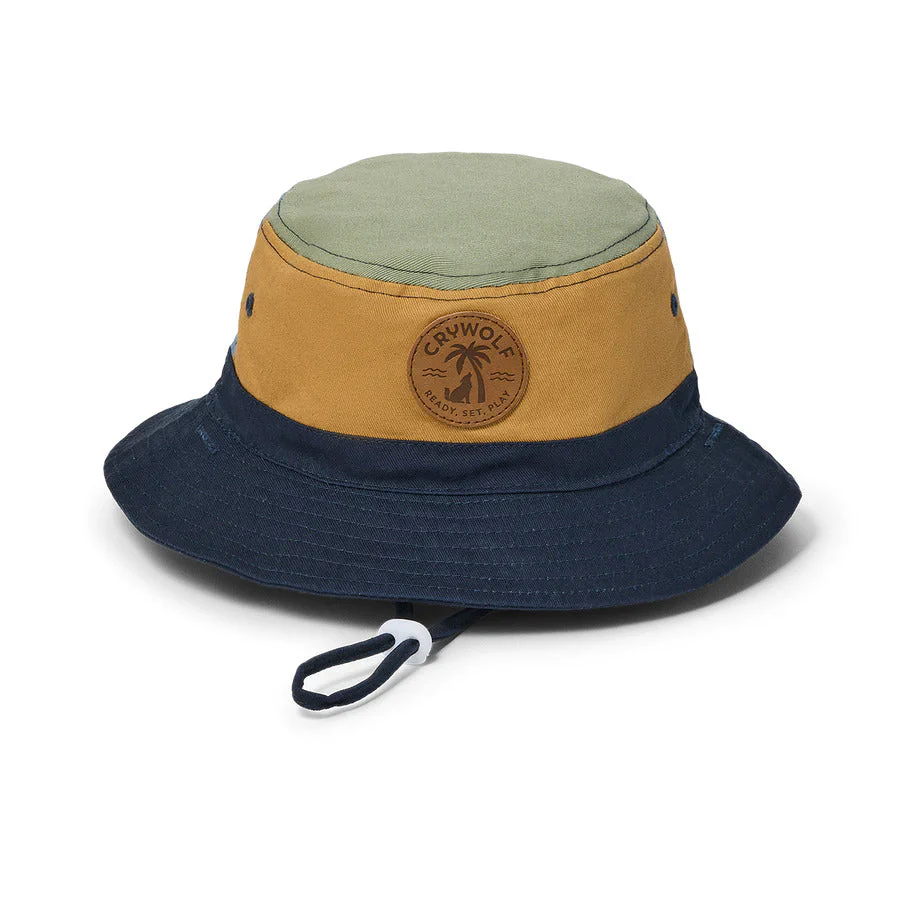 Crywolf Reversible Bucket Hat - Indigo Colourblock - Image 2