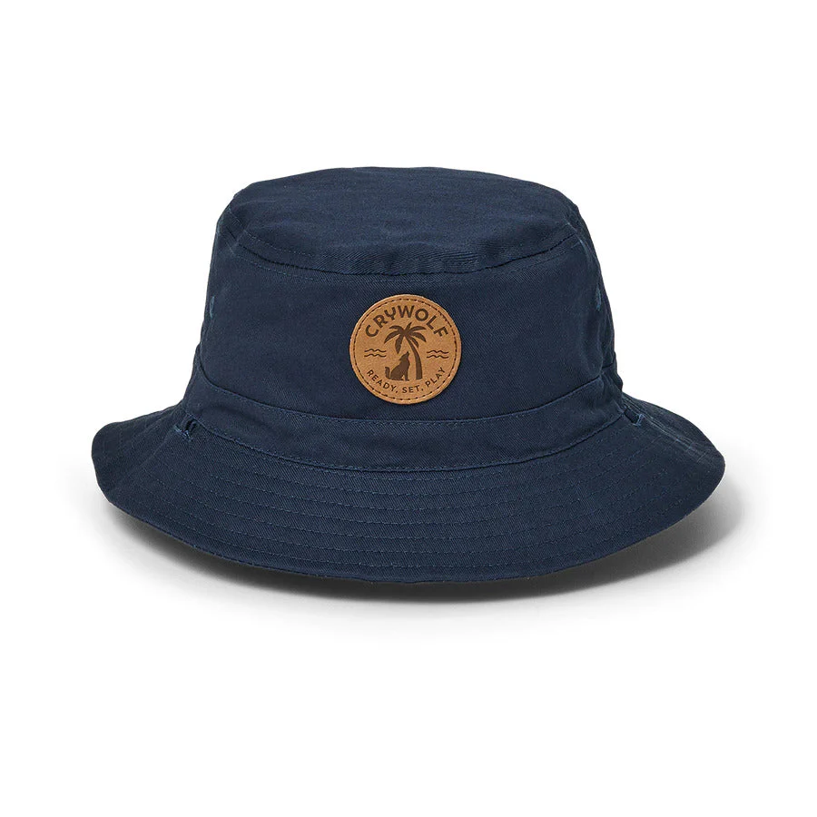 Crywolf Reversible Bucket Hat - Indigo Colourblock - Image 3