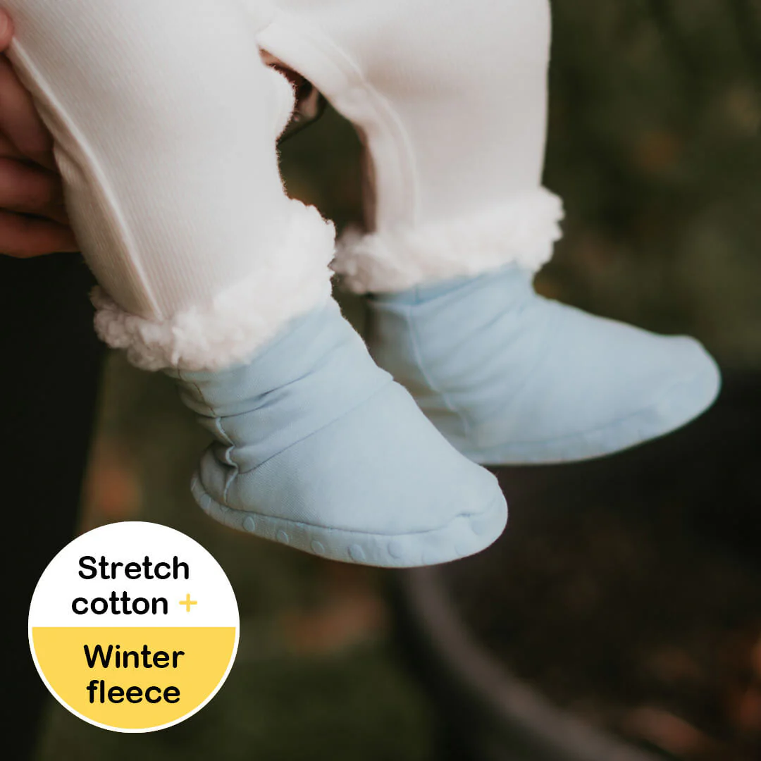 Bedhead Fleecy Winter Booties - Baby Blue Marle - Image 2