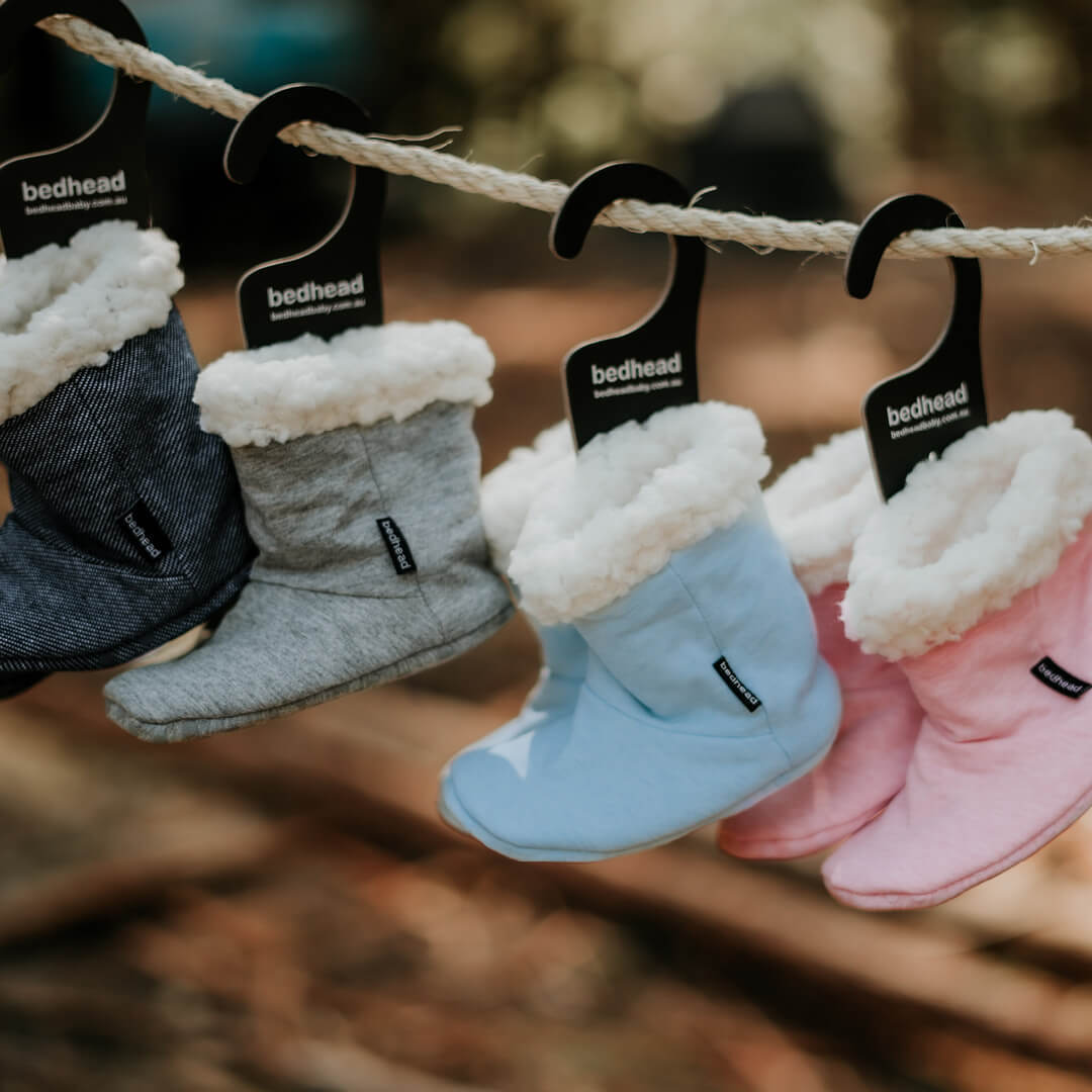 Bedhead Fleecy Winter Booties - Baby Pink Marle - Image 2