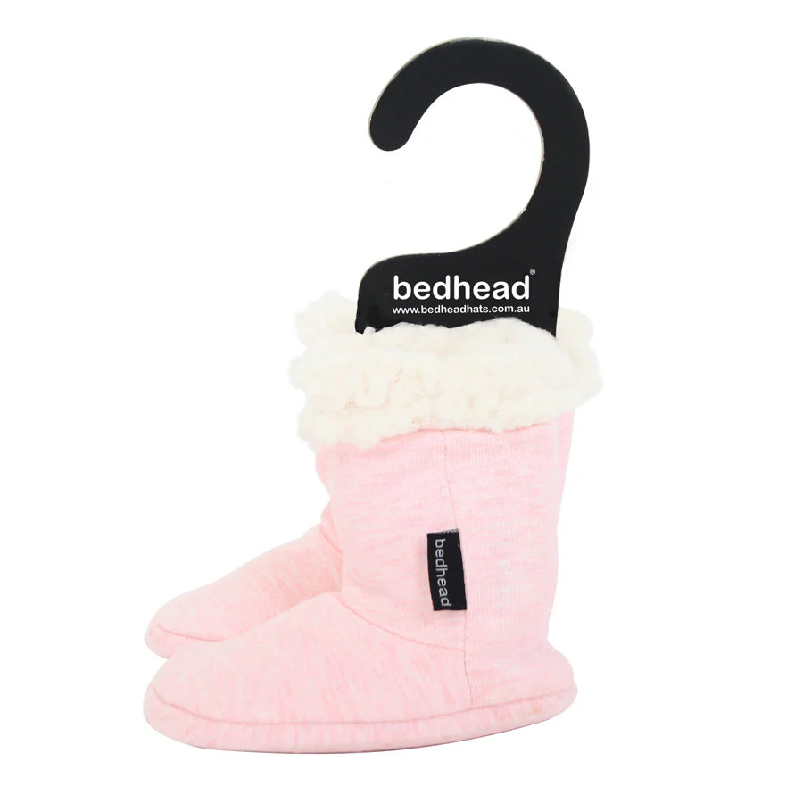 Bedhead Fleecy Winter Booties - Baby Pink Marle - Image 5